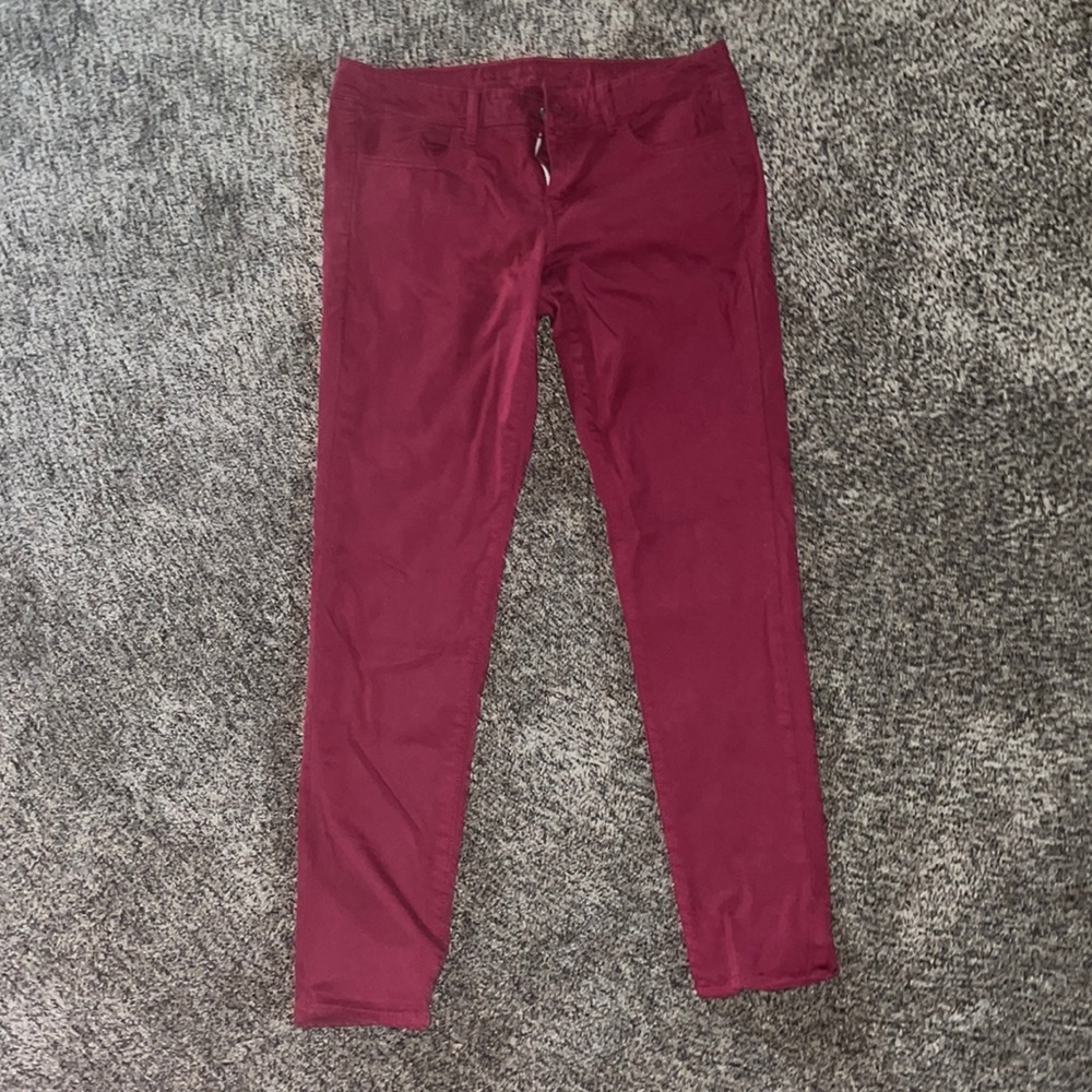 American eagle colored skinny jeans, size 10